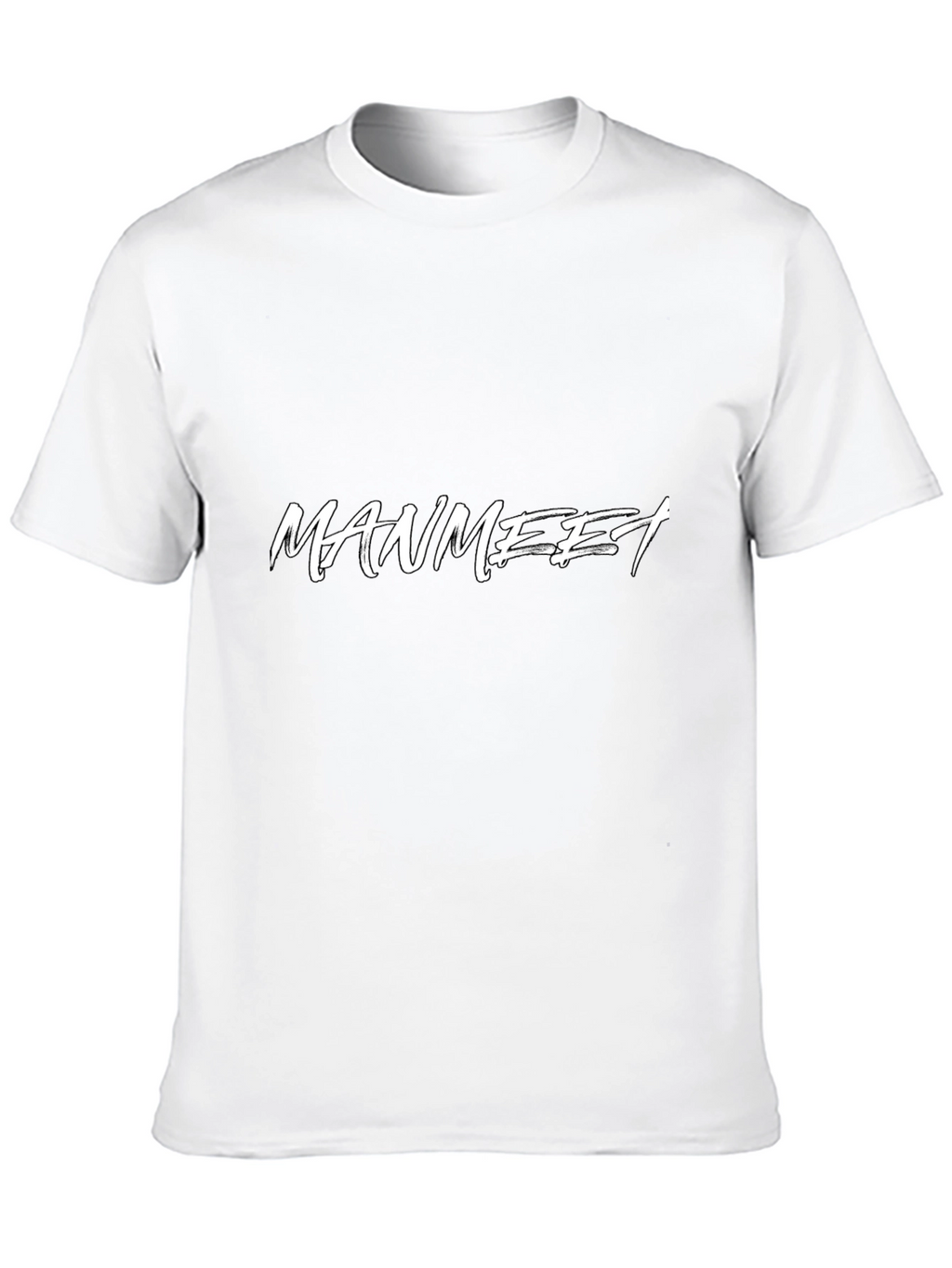 Manmeet Black Graphic Tee - Stylish Mens T-Shirt