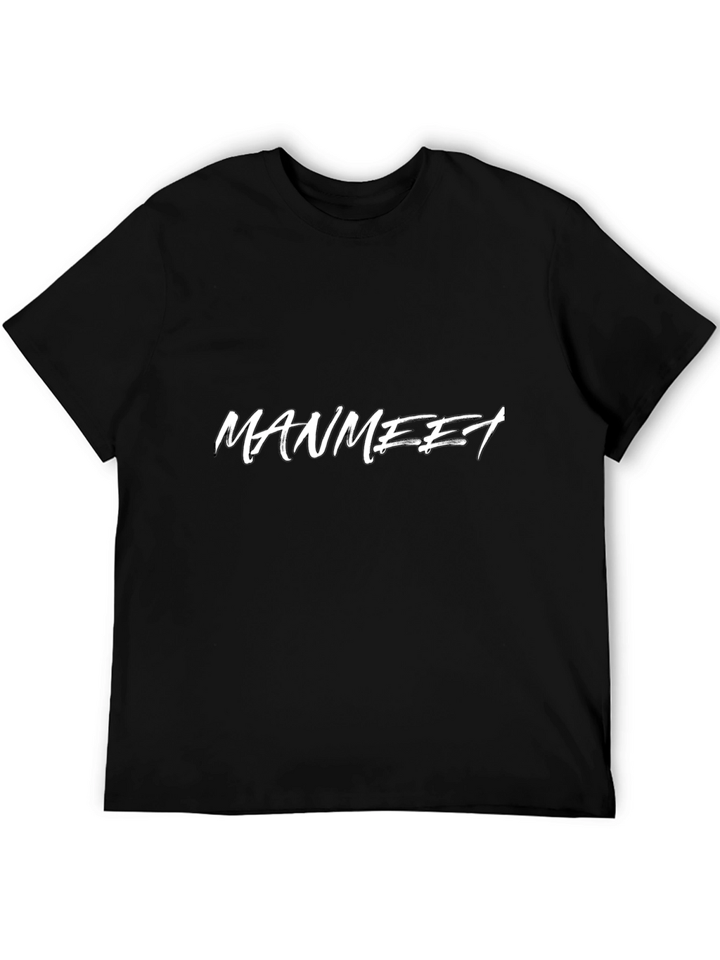 Manmeet Black Graphic Tee - Stylish Mens T-Shirt