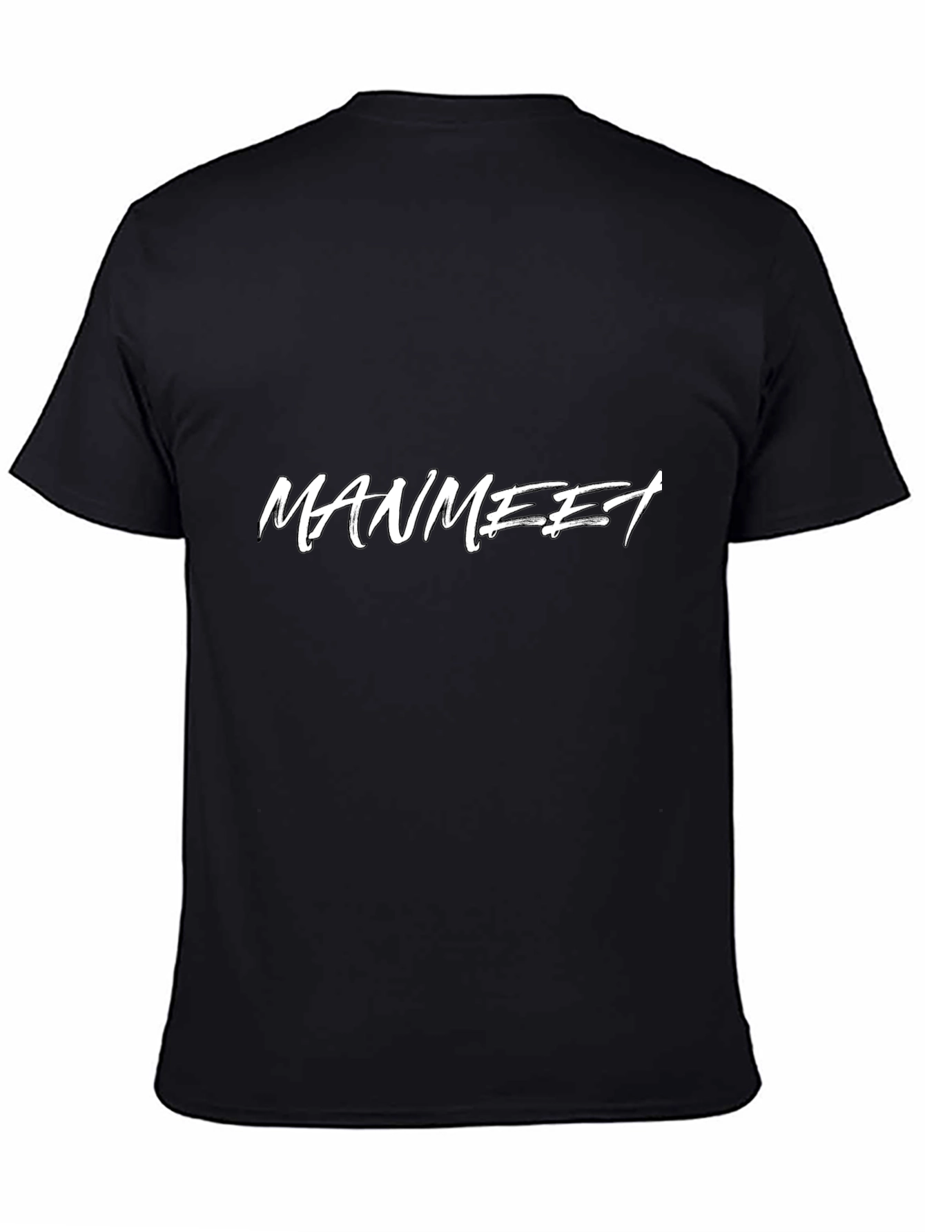 Manmeet Black Graphic Tee - Stylish Mens T-Shirt
