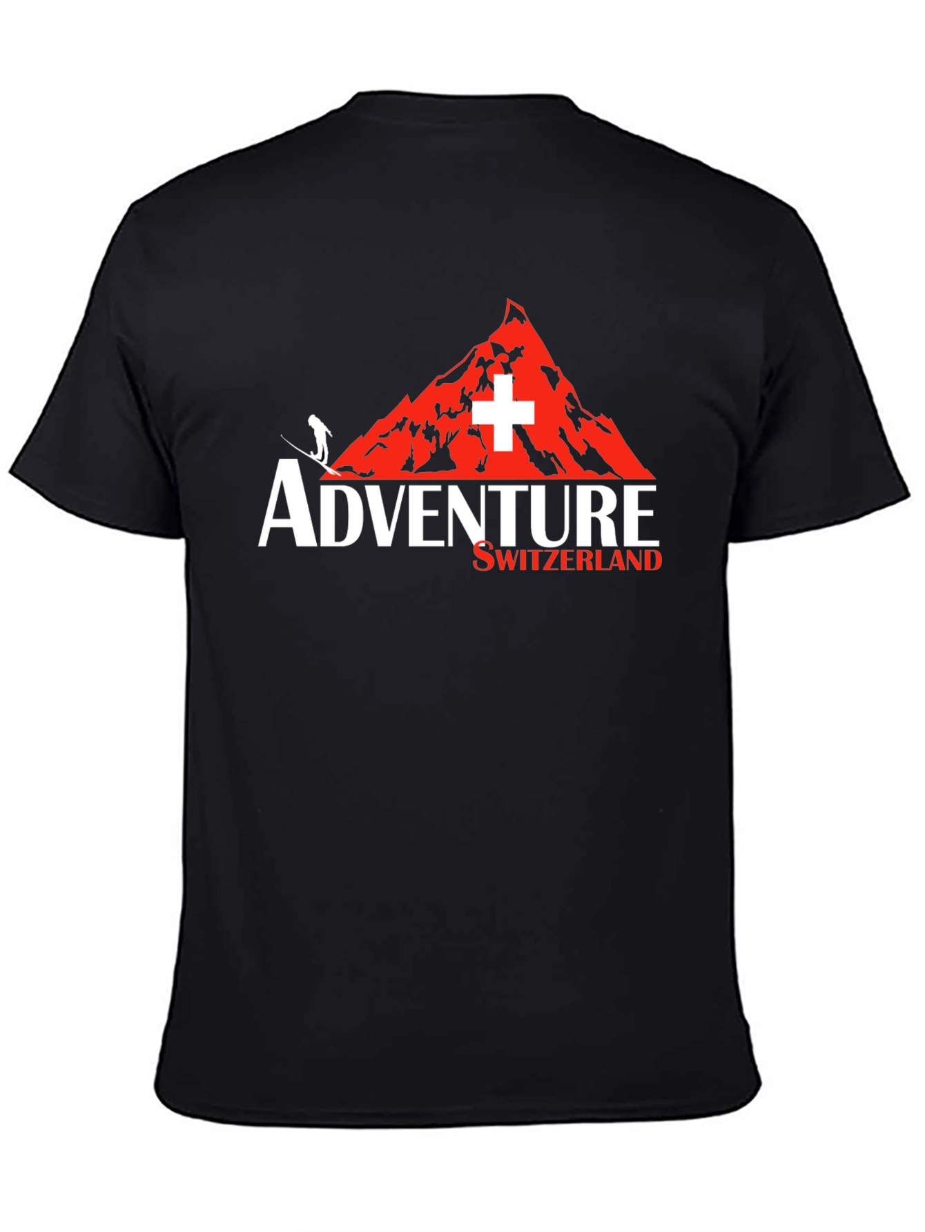 Adventure Switzerland Black Graphic Tee