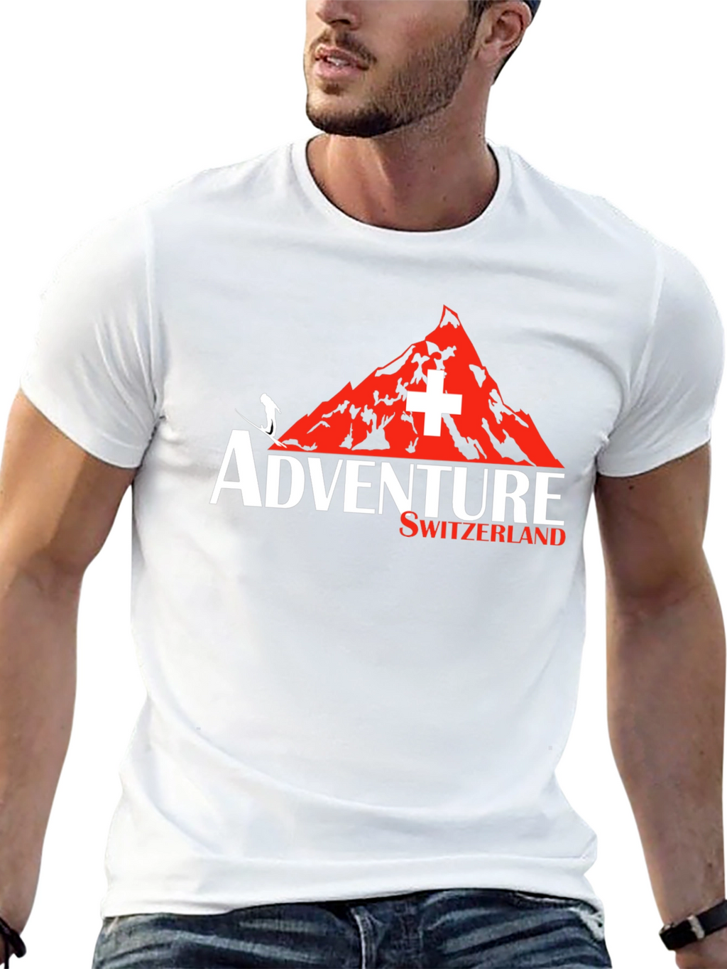 Adventure Switzerland Black Graphic Tee