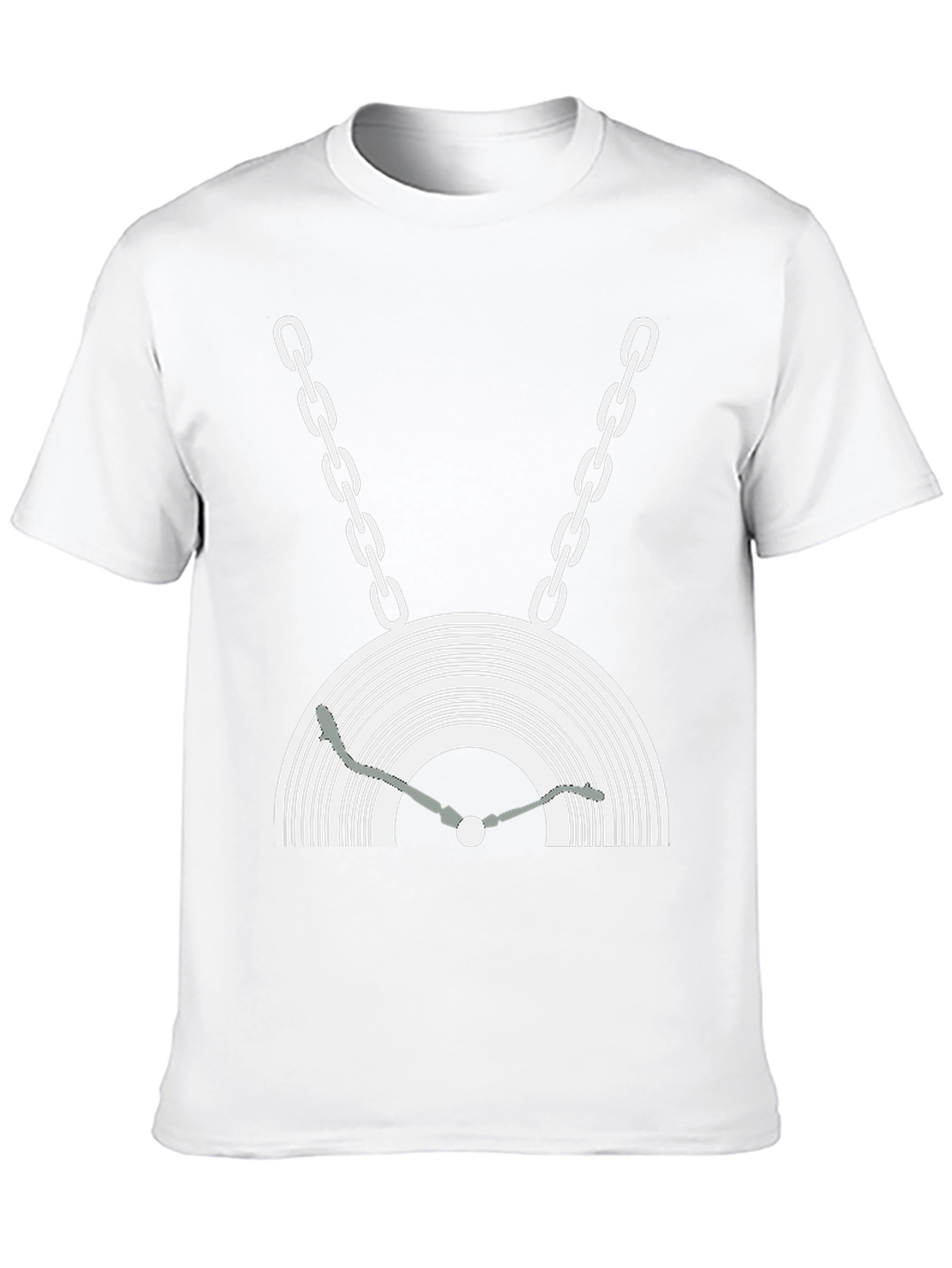 DJ Turntable Graphic Tee - Black Cotton Blend
