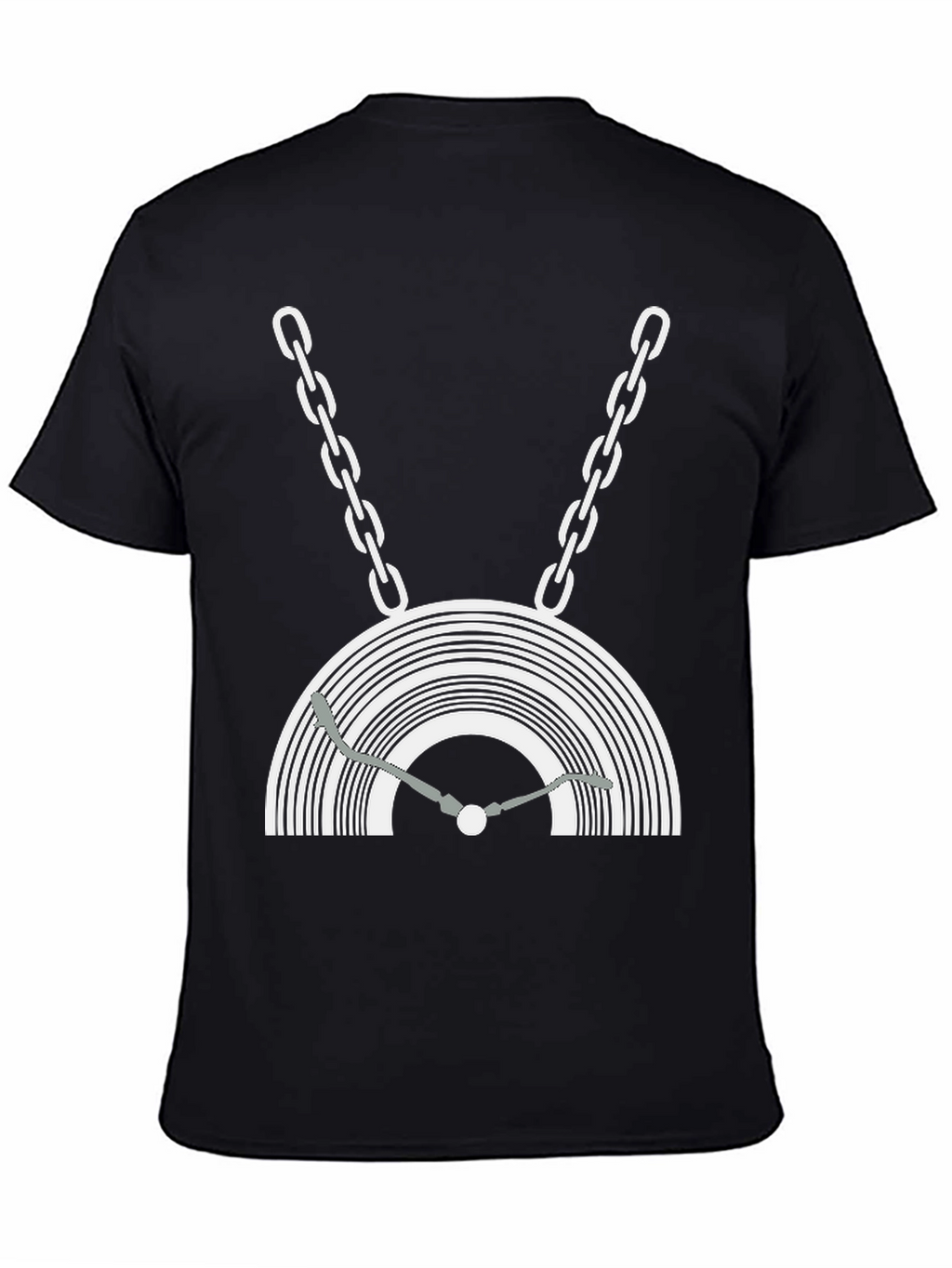 DJ Turntable Graphic Tee - Black Cotton Blend