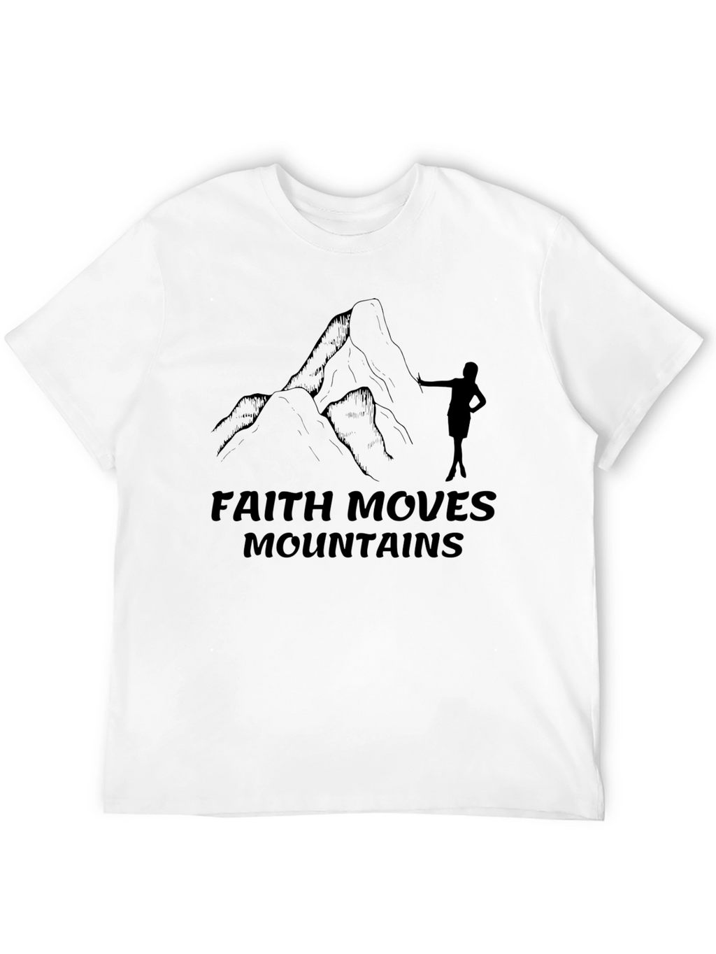 Faith Moves Mountains Graphic Tee - Black