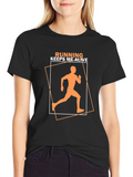 Running Keeps Me Alive Black Graphic Tee