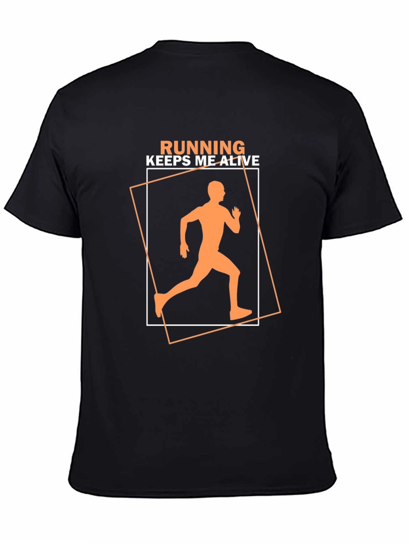 Running Keeps Me Alive Black Graphic Tee