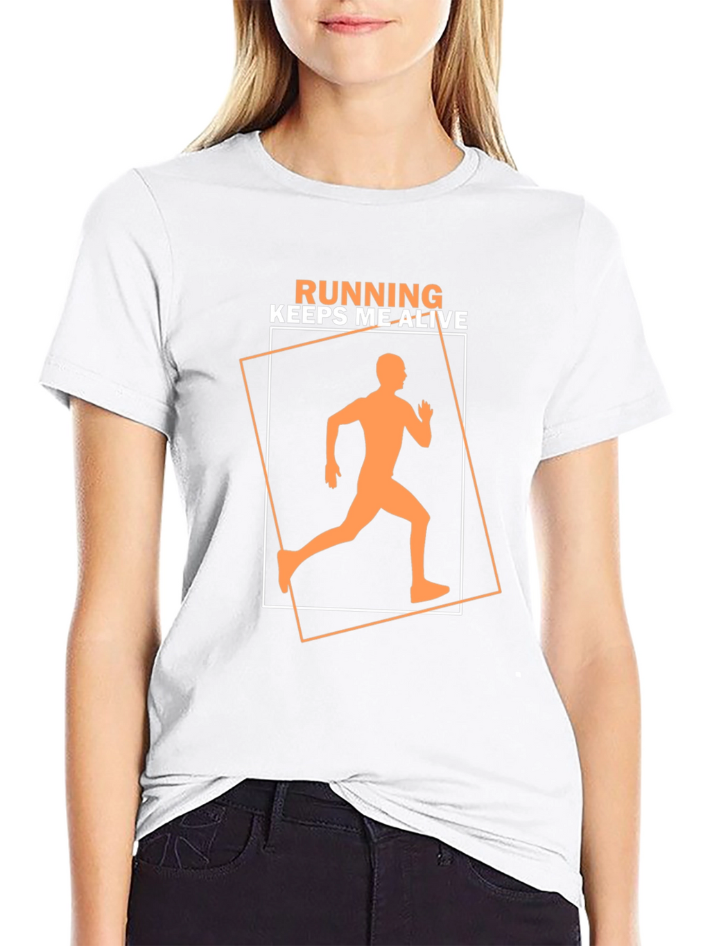 Running Keeps Me Alive Black Graphic Tee