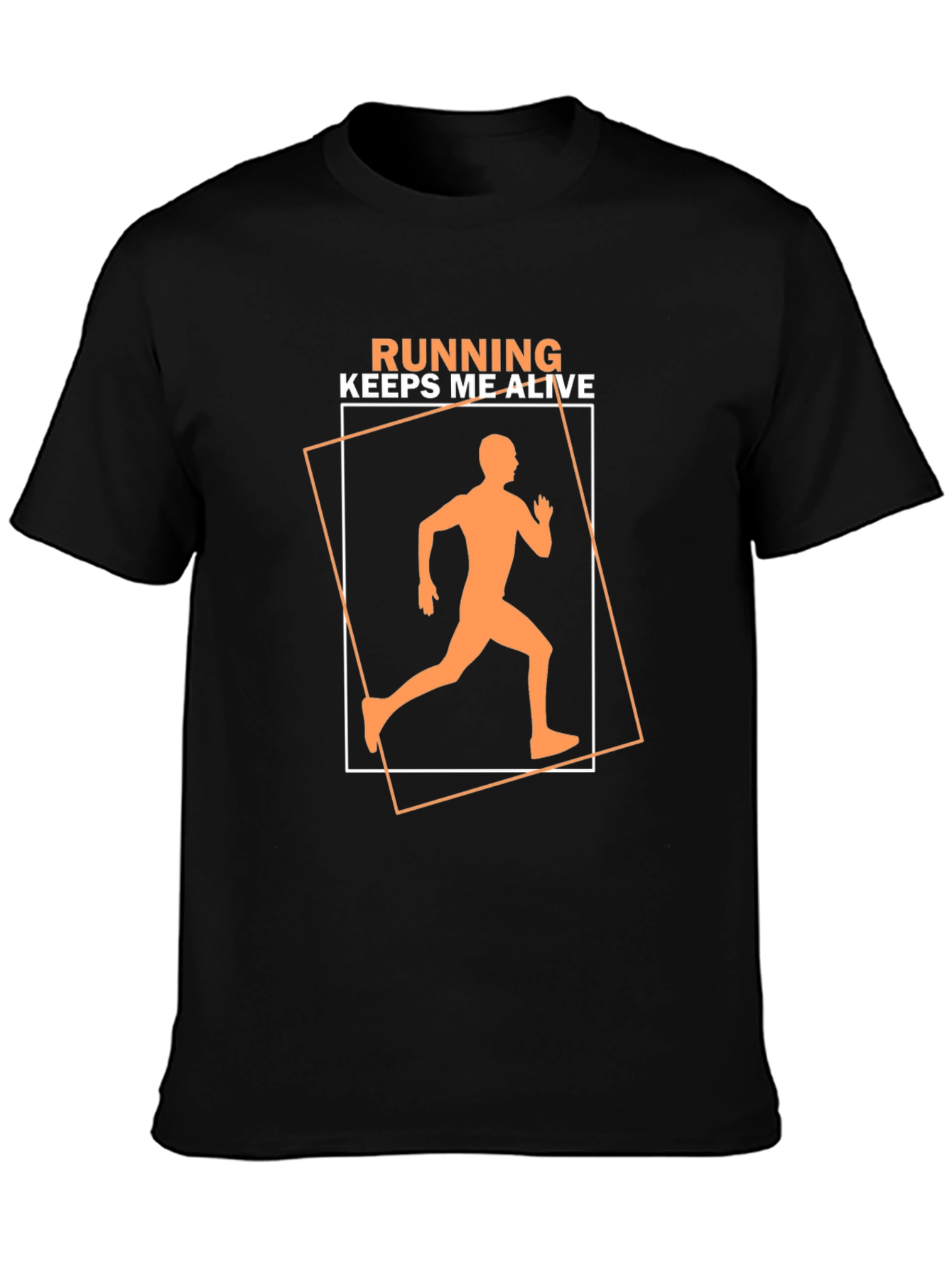 Running Keeps Me Alive Black Graphic Tee