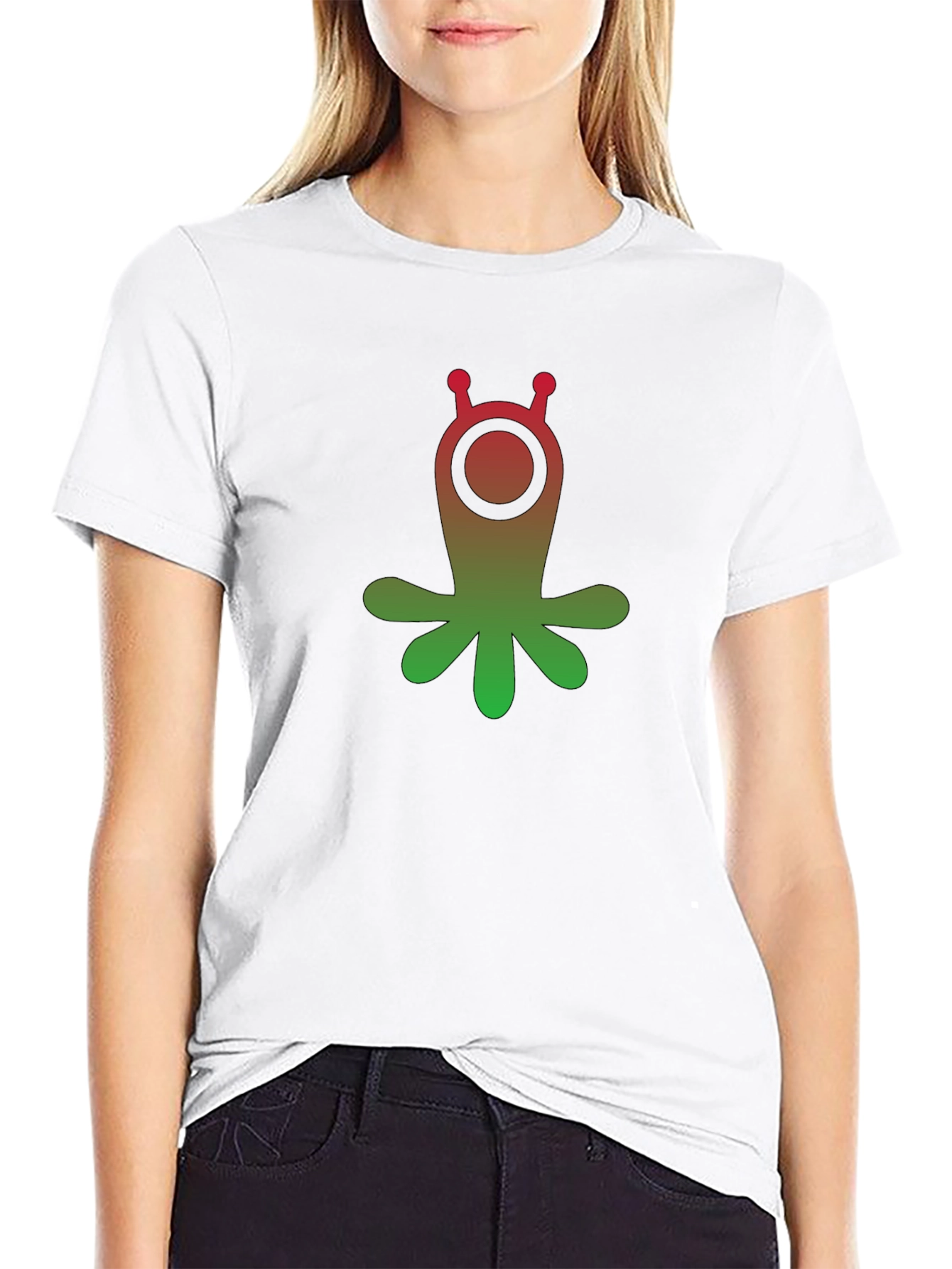 Gradient Alien Graphic T-Shirt - Unique Design