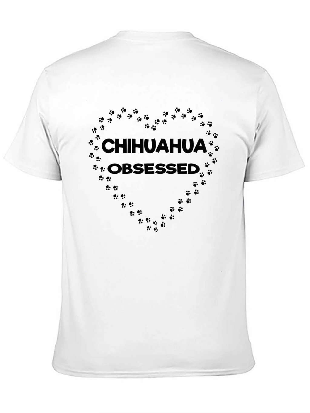Chihuahua Obsessed Paw Print Heart T-Shirt
