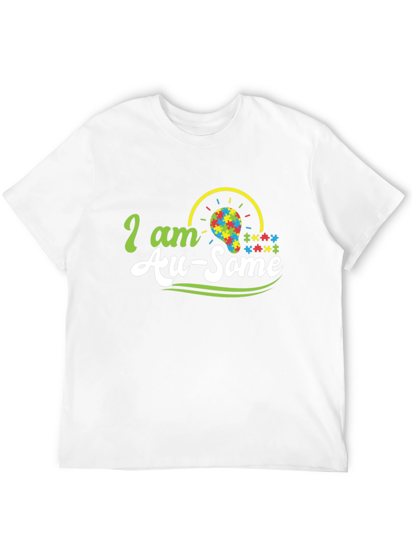 Autism Awareness T-Shirt - Au-Some Puzzle Design
