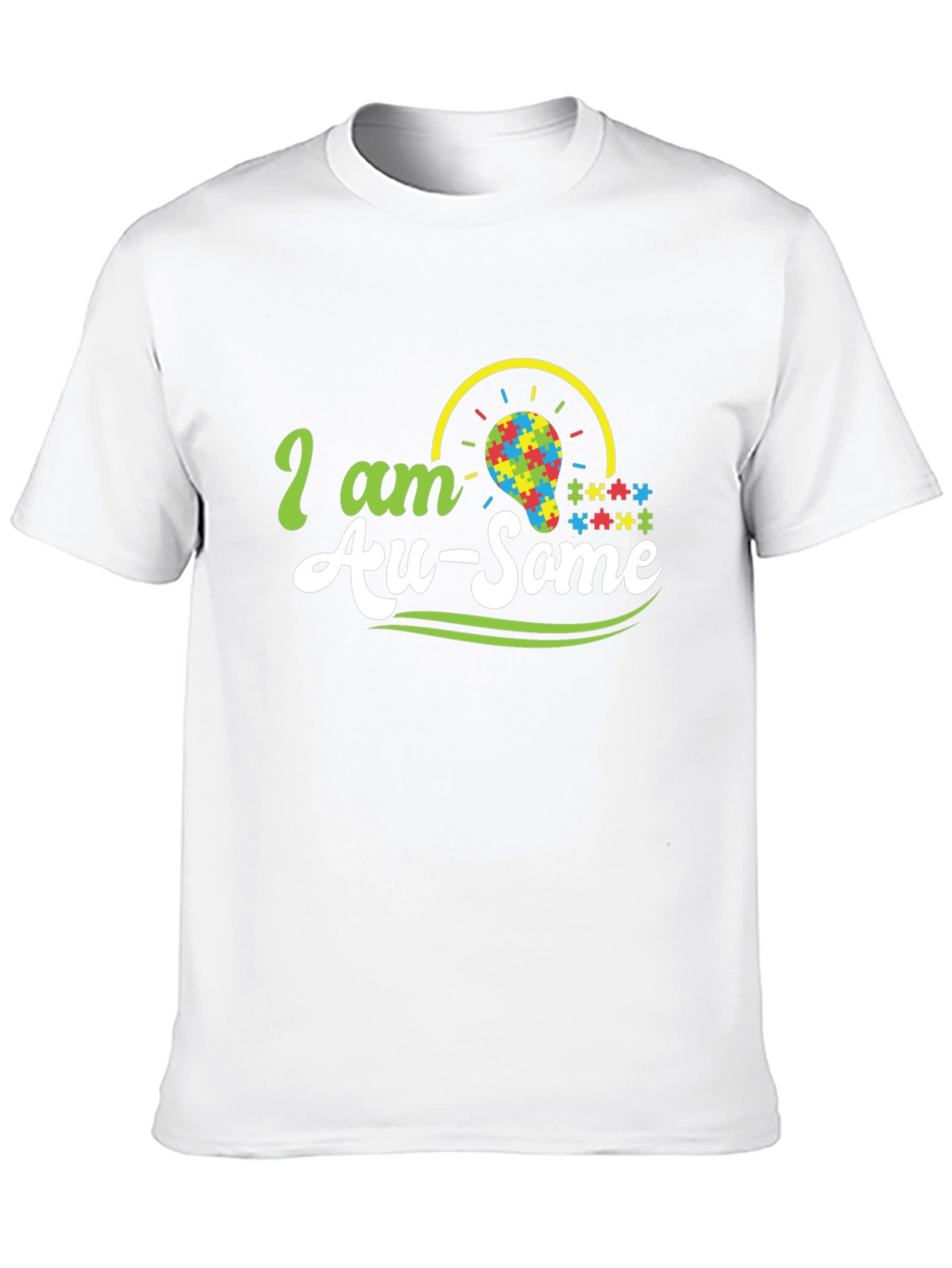Autism Awareness T-Shirt - Au-Some Puzzle Design
