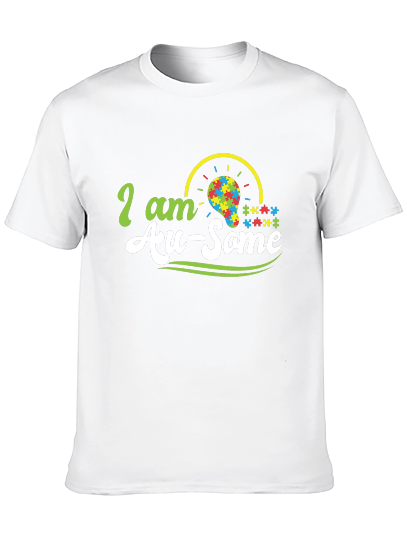 Autism Awareness T-Shirt - Au-Some Puzzle Design