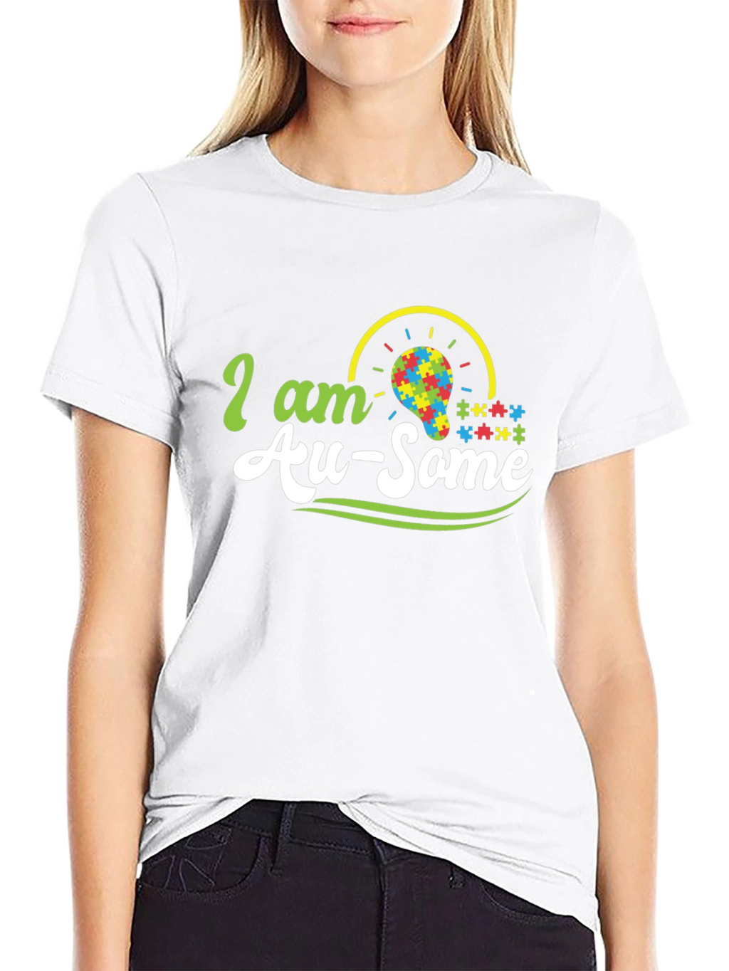 Autism Awareness T-Shirt - Au-Some Puzzle Design