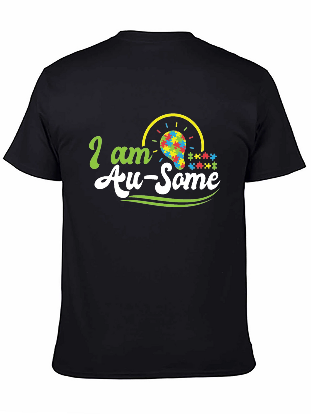 Autism Awareness T-Shirt - Au-Some Puzzle Design