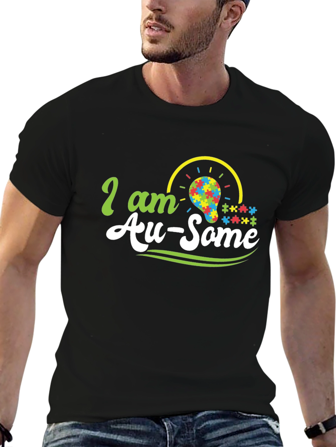 Autism Awareness T-Shirt - Au-Some Puzzle Design