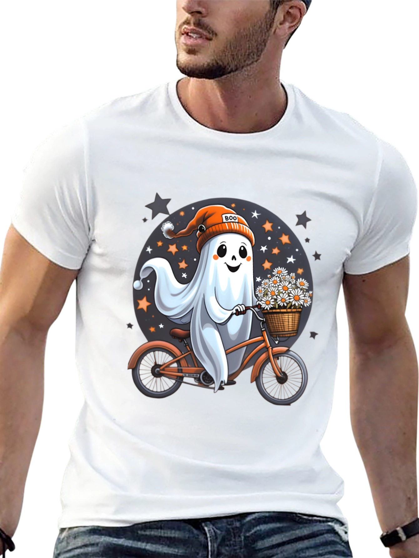 Boo Ghost on Bike T-Shirt