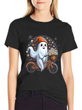 Boo Ghost on Bike T-Shirt