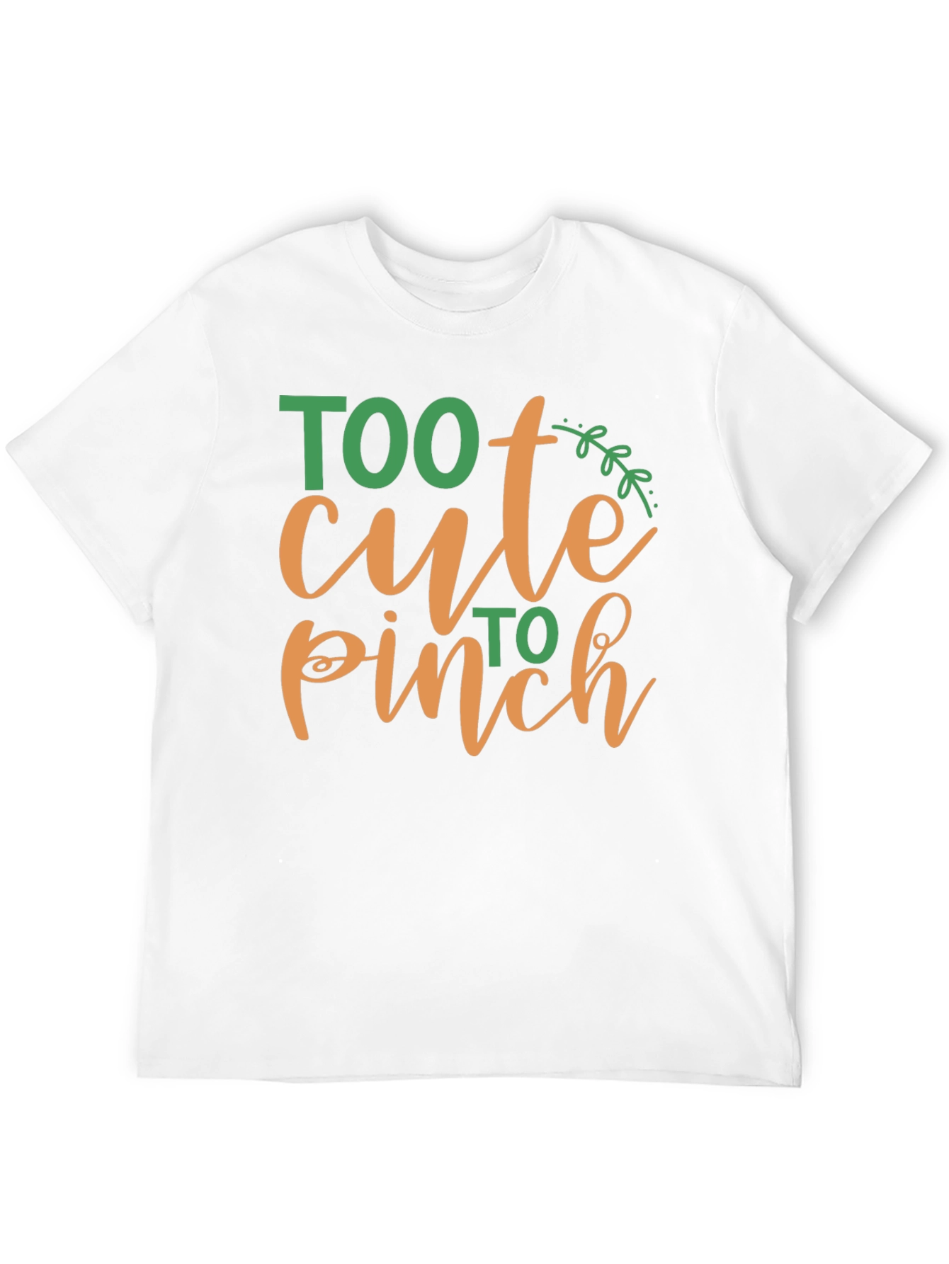 Too Cute to Pinch St. Patricks Day Black T-Shirt