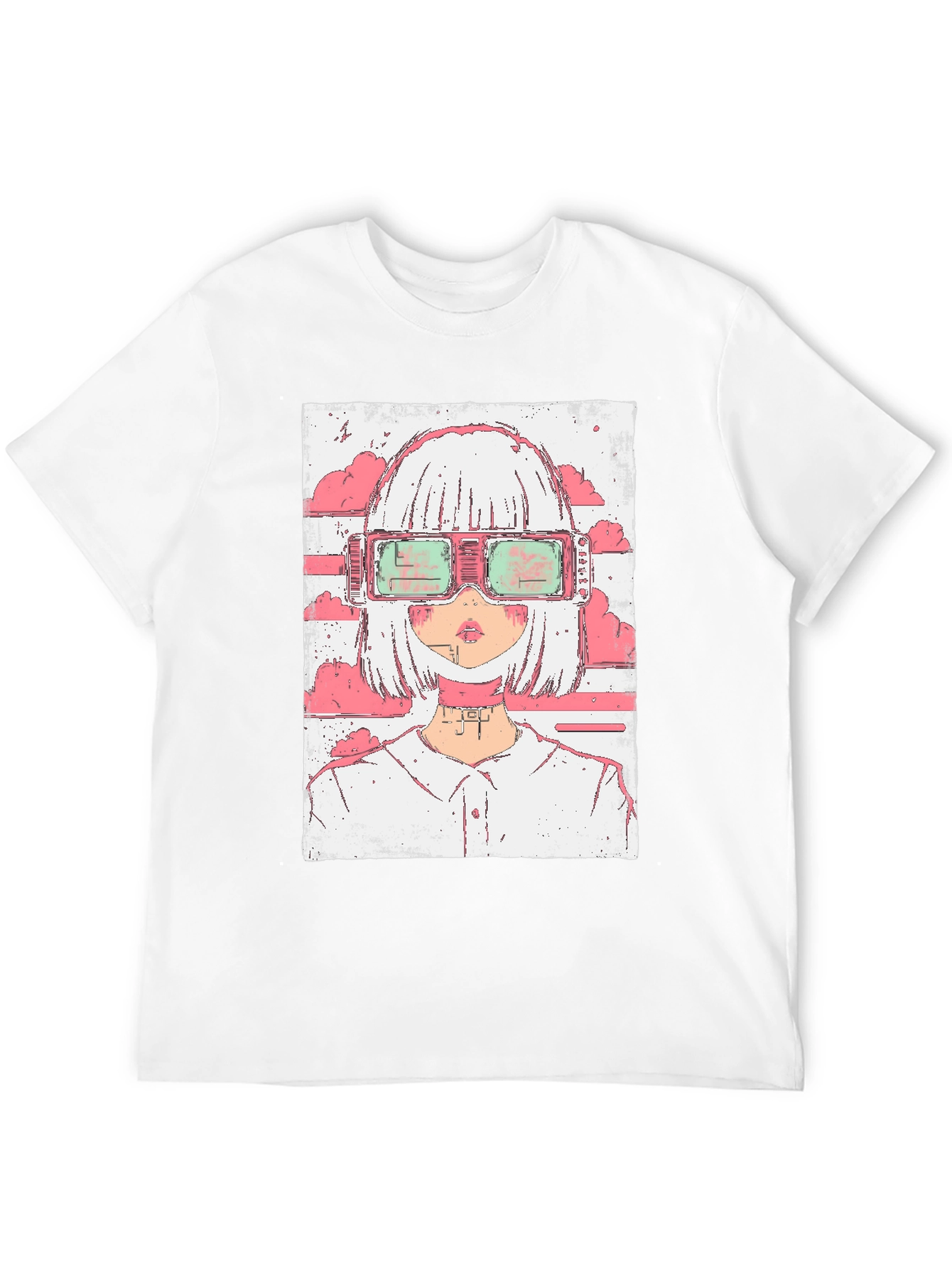 Anime Girl Cyberpunk Style Graphic T-Shirt