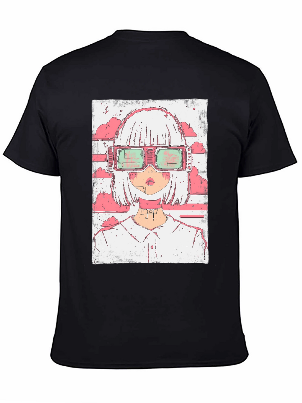 Anime Girl Cyberpunk Style Graphic T-Shirt