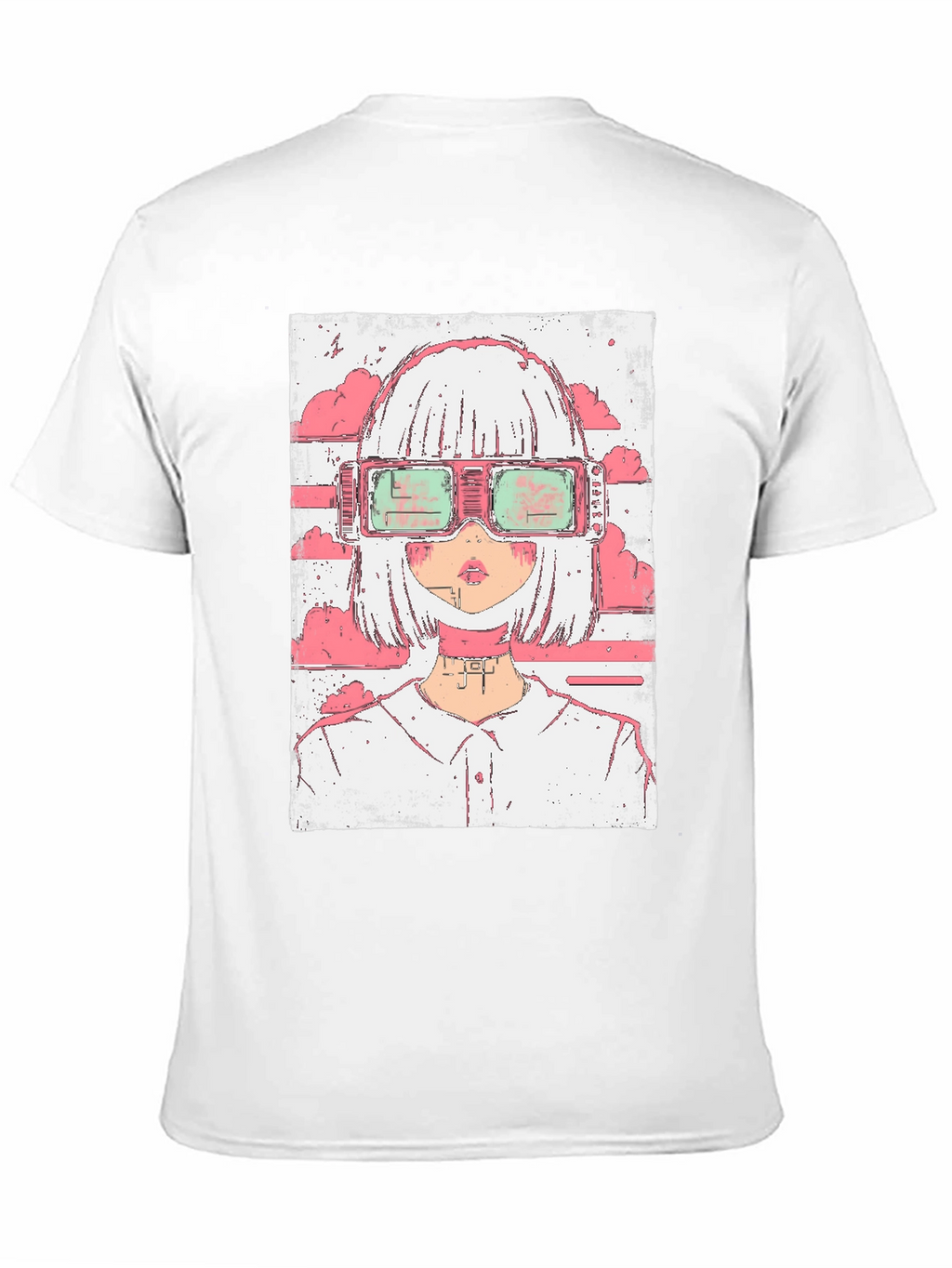 Anime Girl Cyberpunk Style Graphic T-Shirt