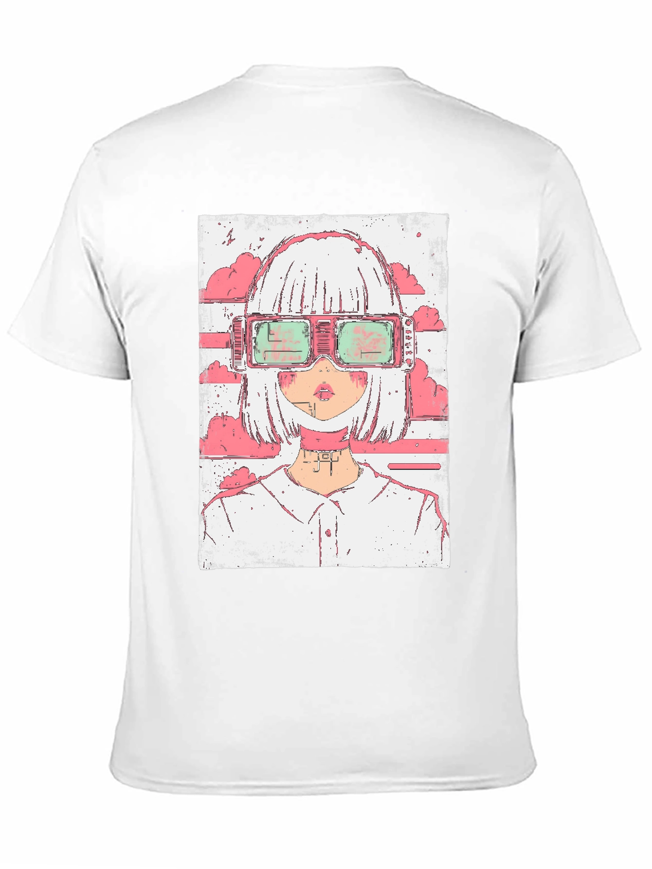 Anime Girl Cyberpunk Style Graphic T-Shirt