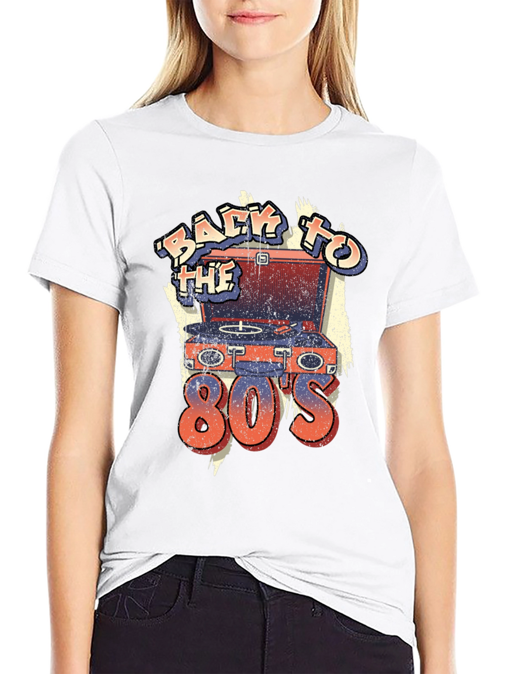 Retro 80s Turntable T-Shirt - Throwback Design