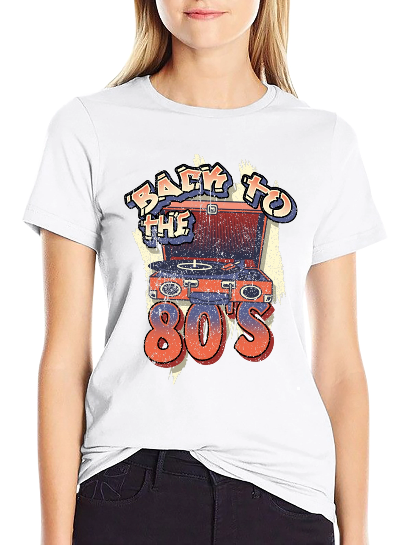 Retro 80s Turntable T-Shirt - Throwback Design