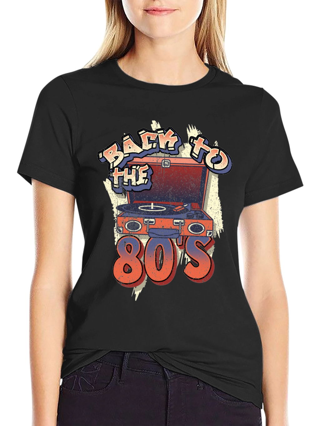 Retro 80s Turntable T-Shirt - Throwback Design