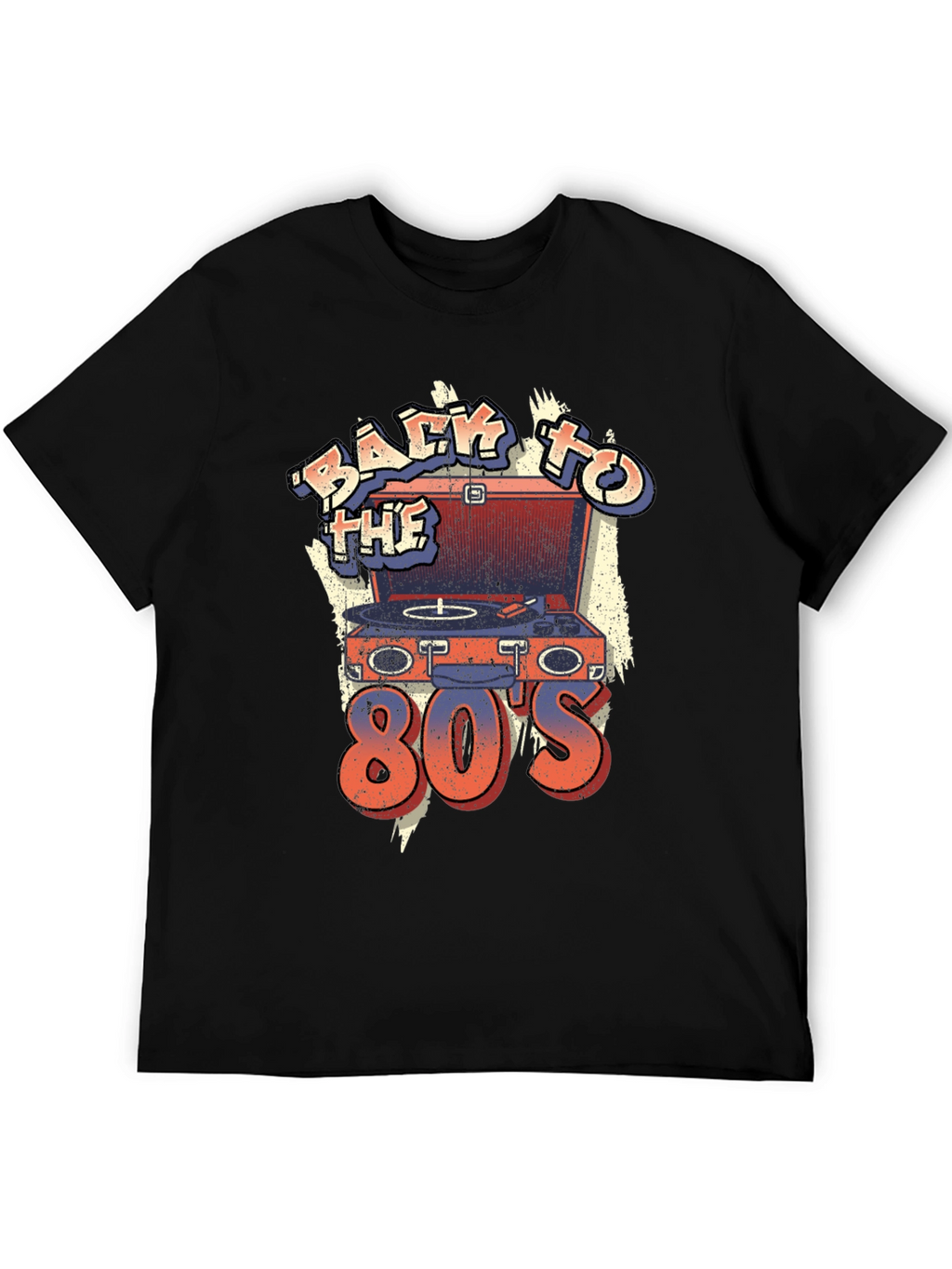 Retro 80s Turntable T-Shirt - Throwback Design
