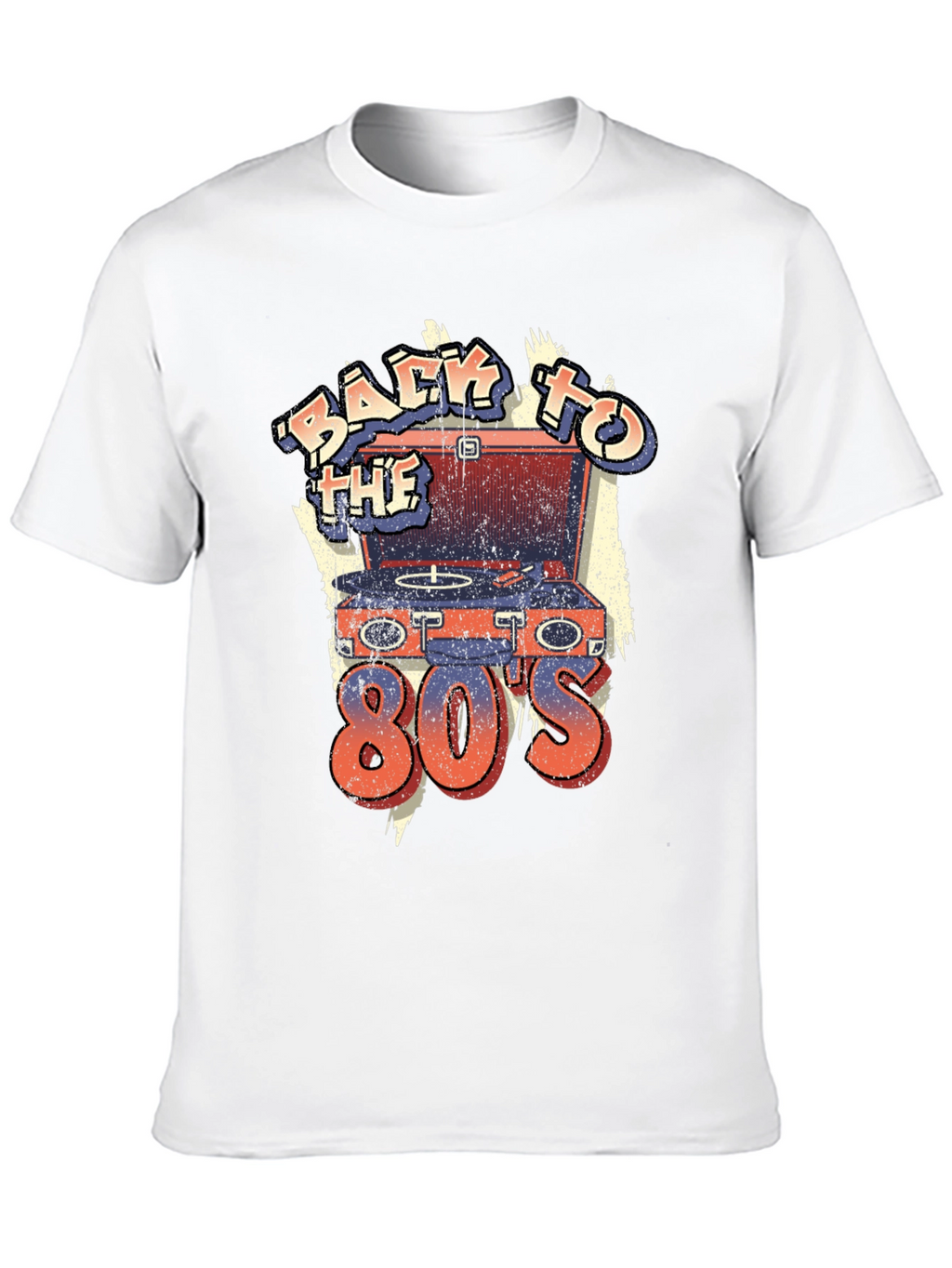 Retro 80s Turntable T-Shirt - Throwback Design