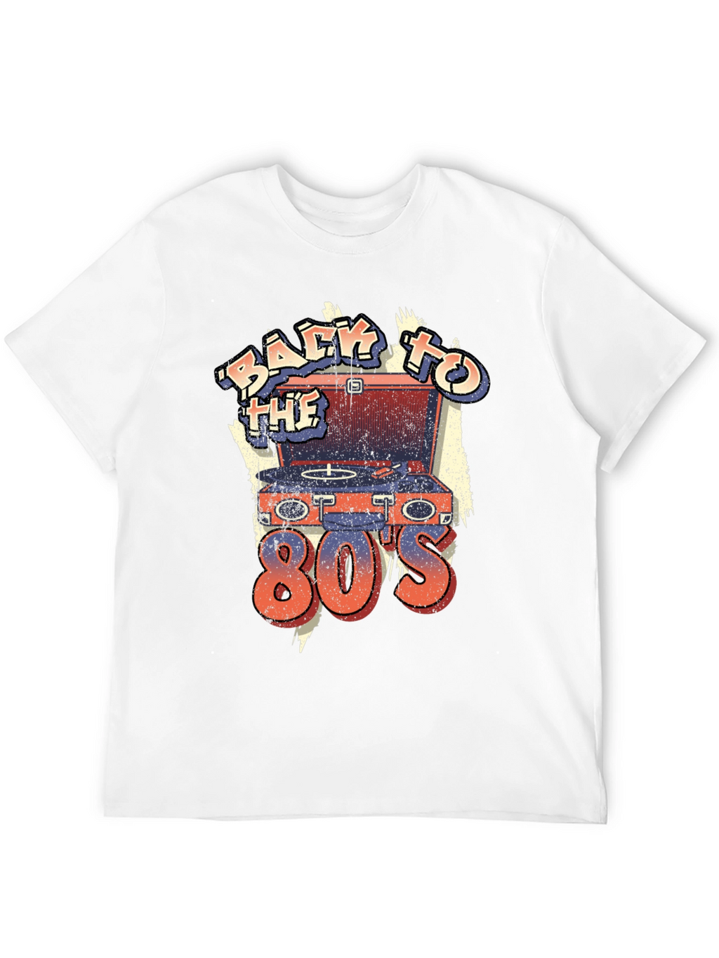 Retro 80s Turntable T-Shirt - Throwback Design