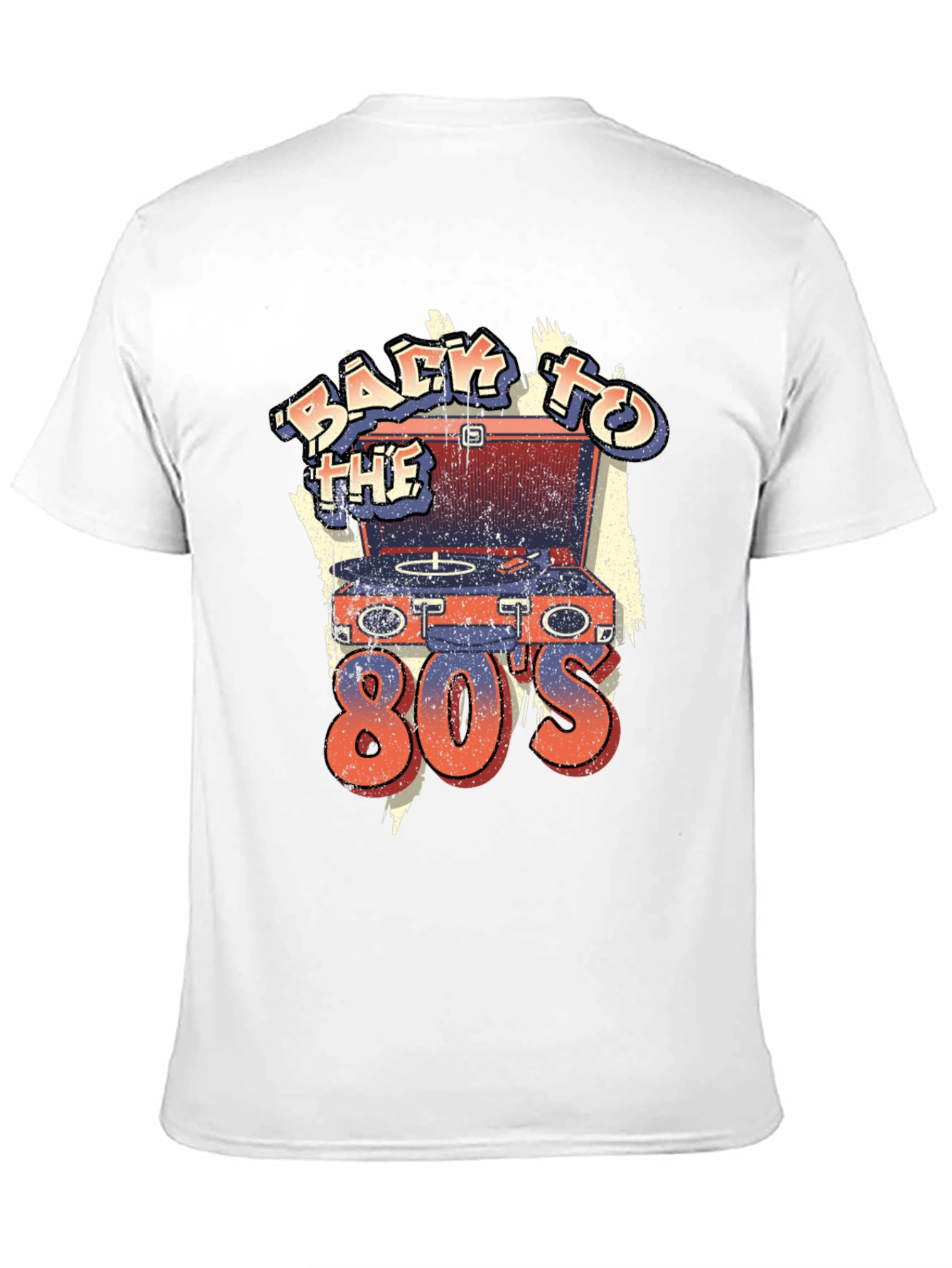 Retro 80s Turntable T-Shirt - Throwback Design