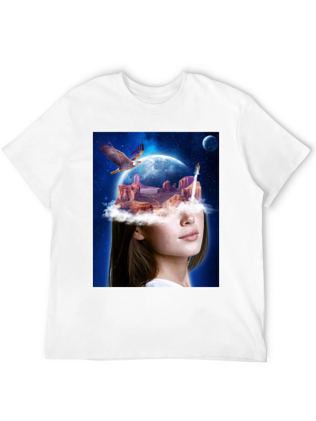 Surreal Dreamscape Graphic Tee - Unique Artistic T-Shirt