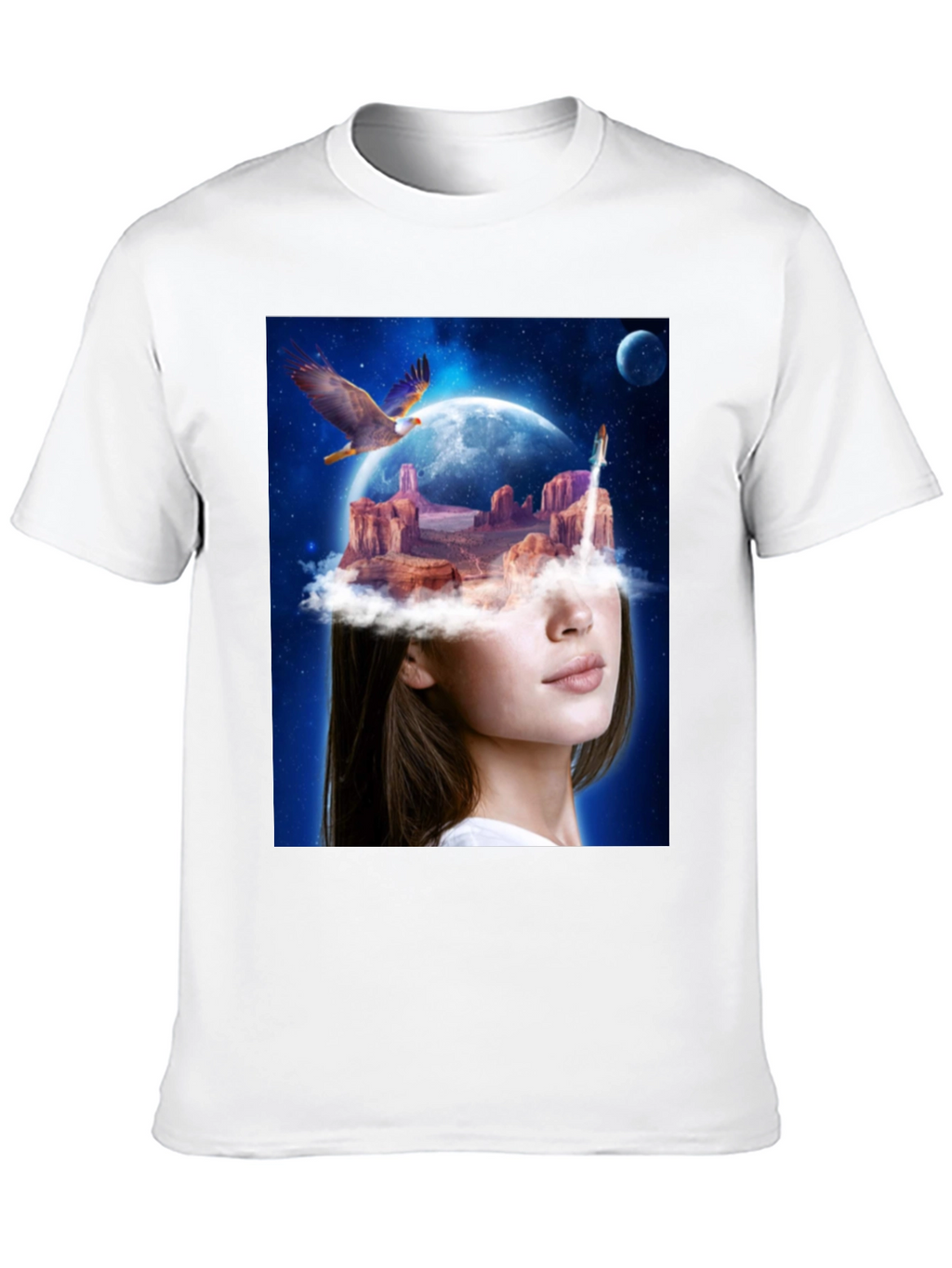 Surreal Dreamscape Graphic Tee - Unique Artistic T-Shirt