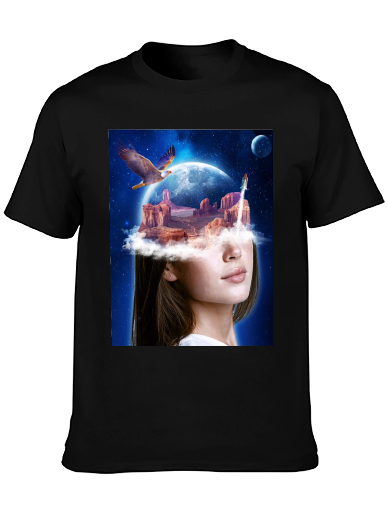 Surreal Dreamscape Graphic Tee - Unique Artistic T-Shirt