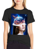 Surreal Dreamscape Graphic Tee - Unique Artistic T-Shirt