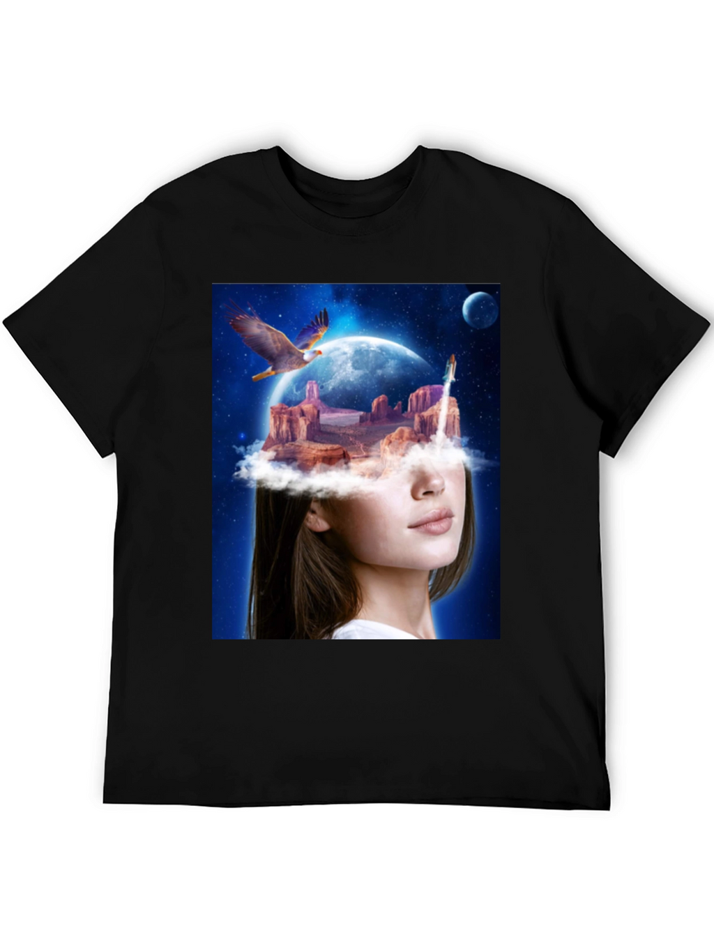 Surreal Dreamscape Graphic Tee - Unique Artistic T-Shirt