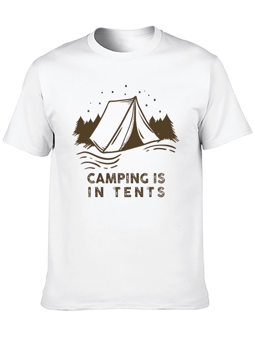 Camping is in Tents Graphic Tee - Black
