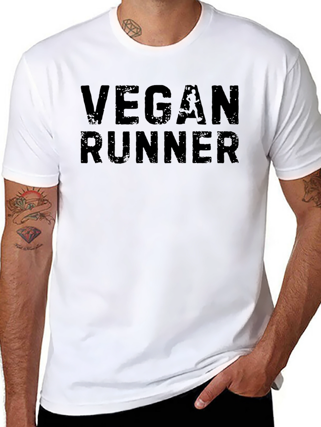 Vegan Runner T-Shirt - Black Athletic Tee