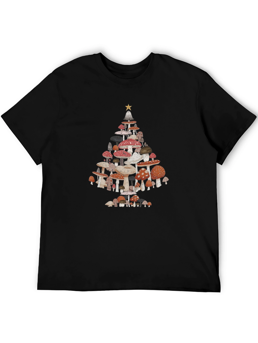 Mushroom Christmas Tree Graphic Tee