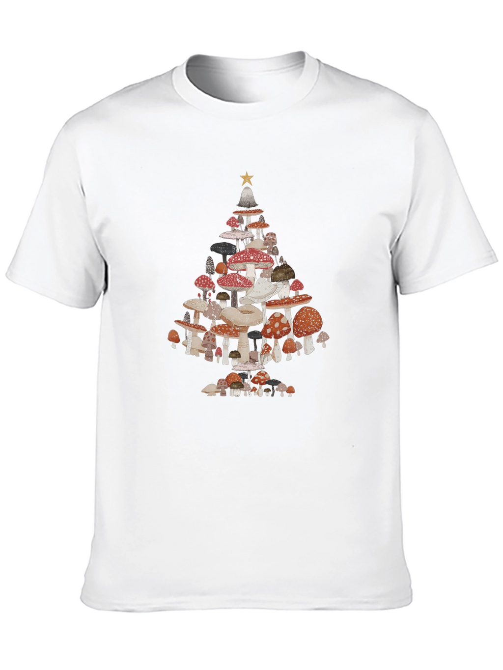 Mushroom Christmas Tree Graphic Tee
