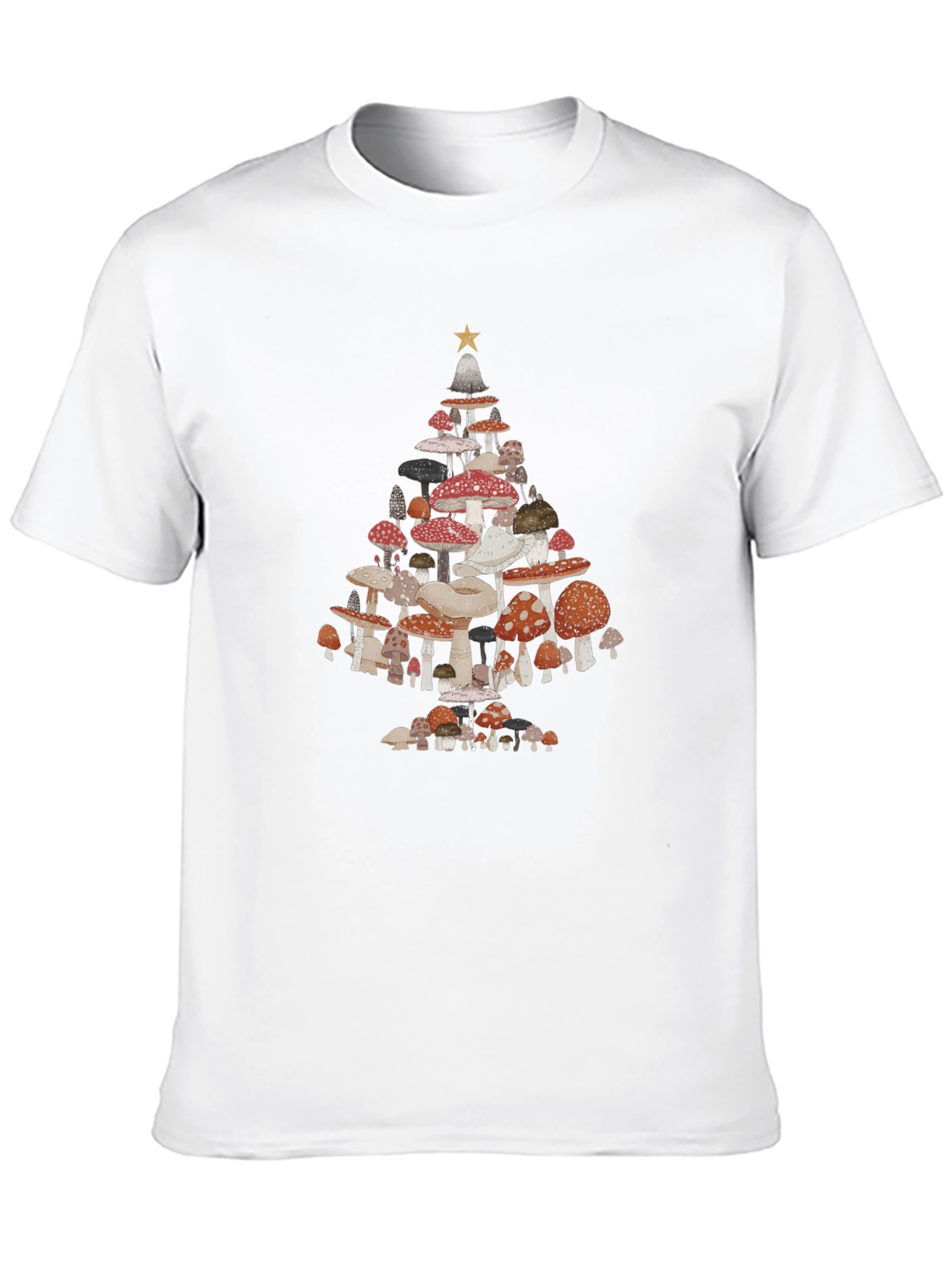 Mushroom Christmas Tree Graphic Tee