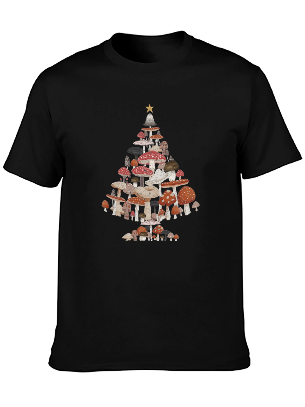 Mushroom Christmas Tree Graphic Tee