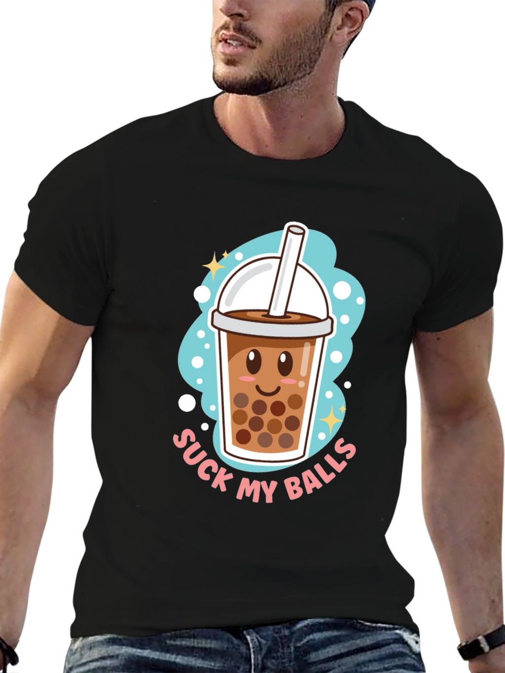 Boba Tea Graphic Tee - Suck My Balls