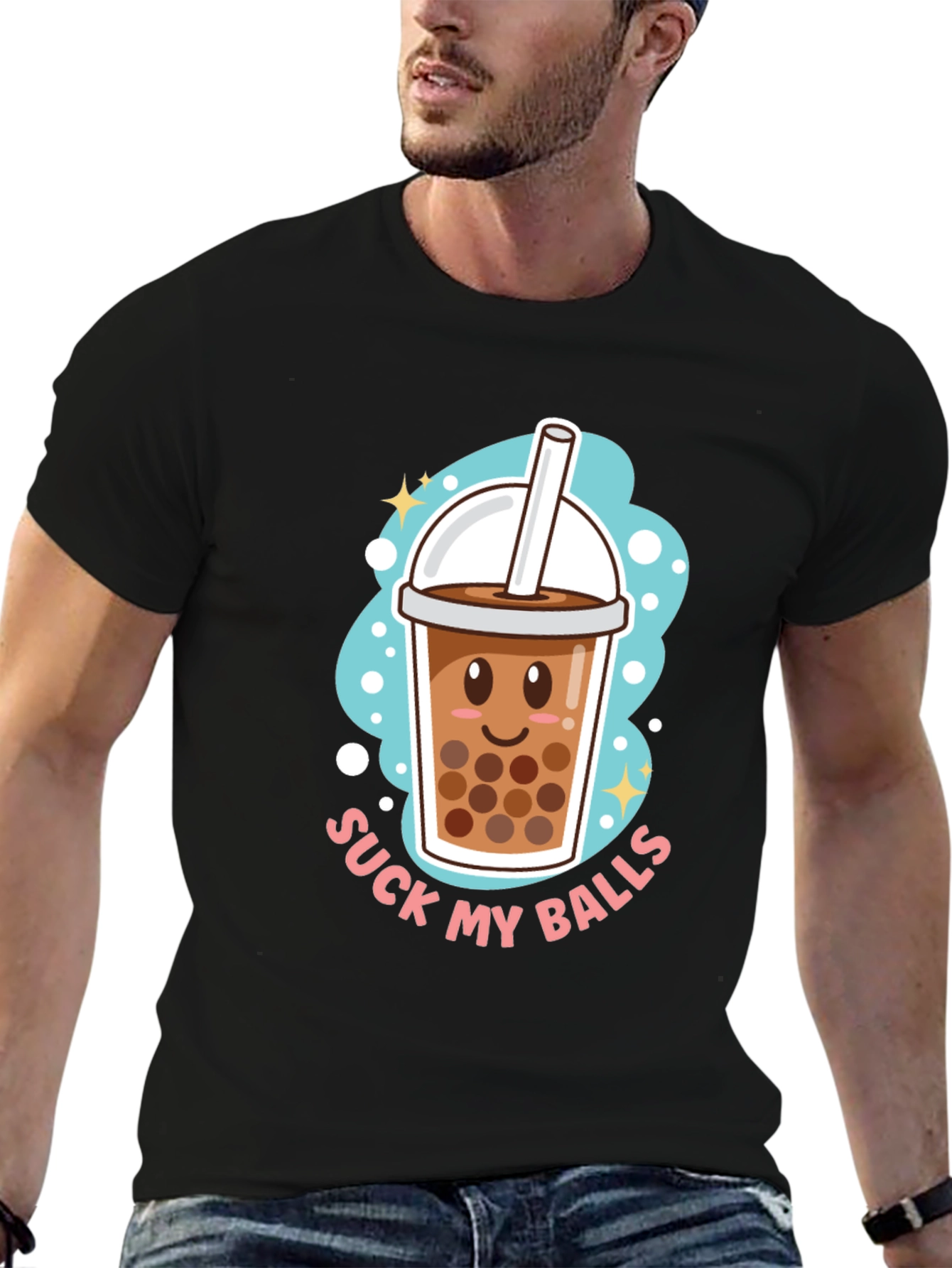 Boba Tea Graphic Tee - Suck My Balls
