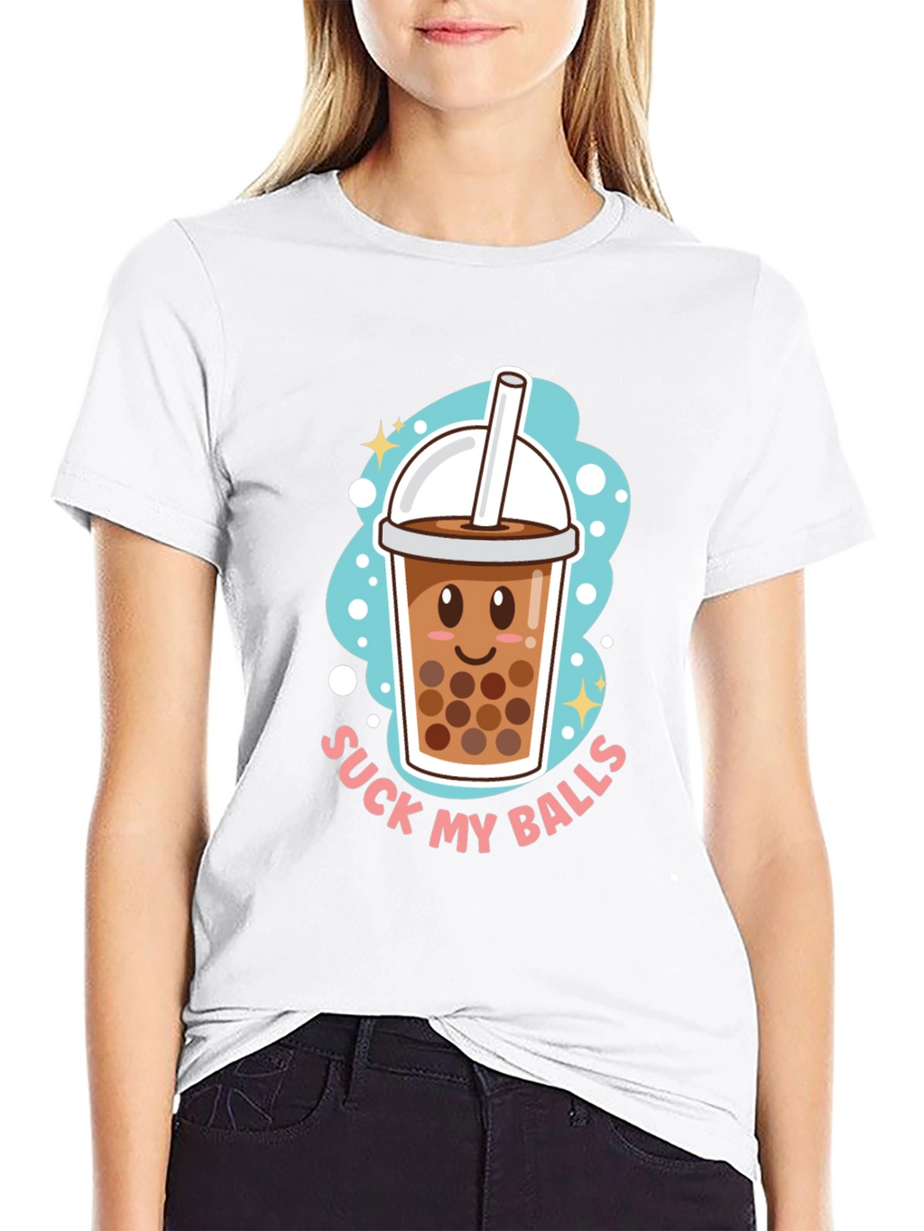 Boba Tea Graphic Tee - Suck My Balls