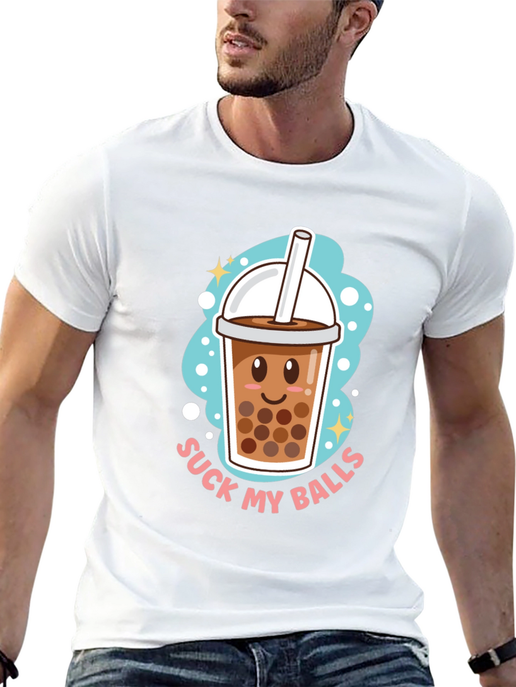 Boba Tea Graphic Tee - Suck My Balls
