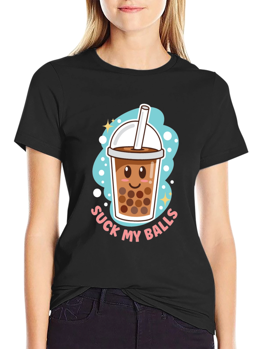Boba Tea Graphic Tee - Suck My Balls